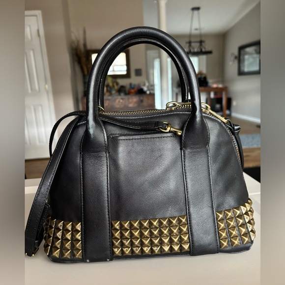 COACH Black Bleecker Mini Preston satchel/crossbody - Picture 2 of 9